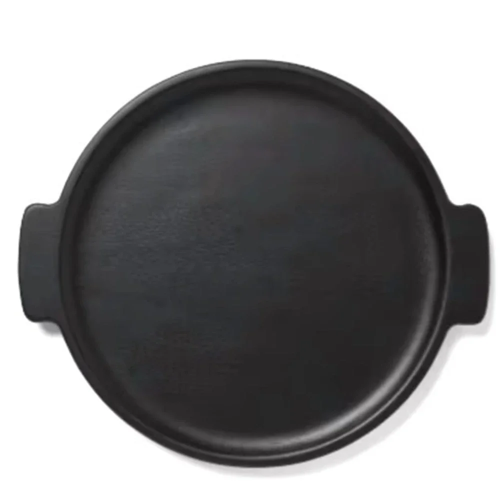 Threshold Black Varnished Acacia Eastport Modern Serving Tray  (15